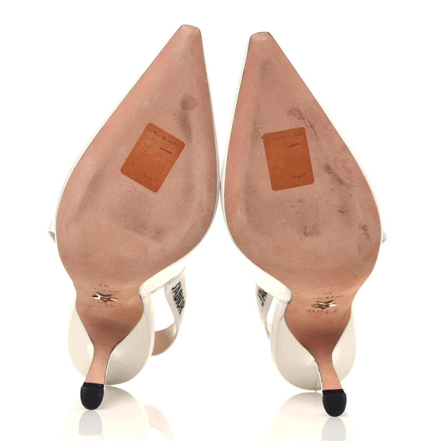 Patent Ribbon J'Adior Slingback 100mm Pumps 37 Off White