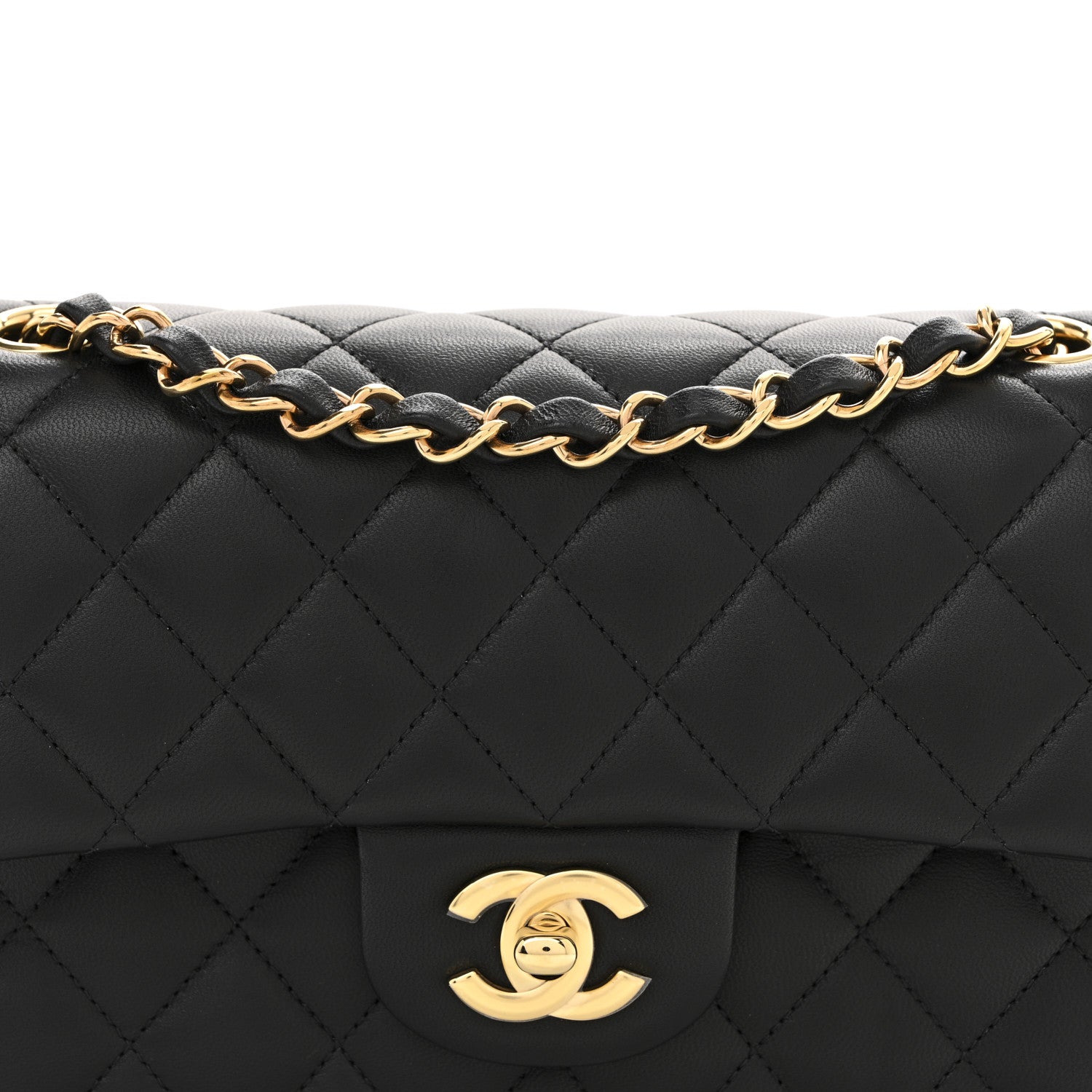 Chanel Lambskin Quilted Small Double Flap Black 8 of 11