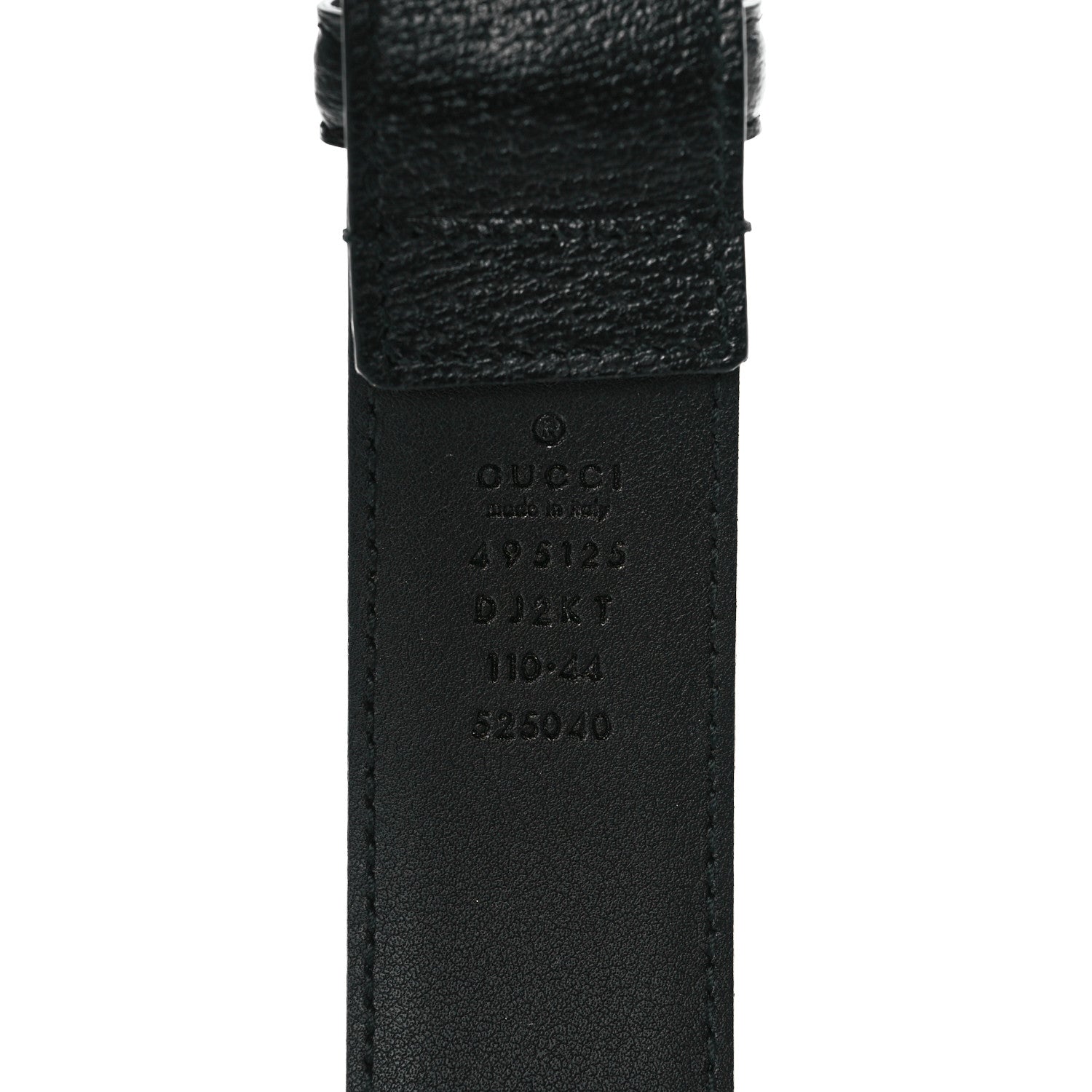 Gucci Textured Dollar Calfskin Bees And Stars Print Mens 35mm Belt 110 44 Black Gold 4 of 7