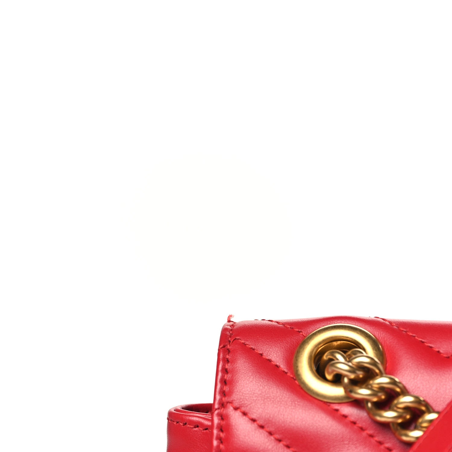 Gucci Calfskin Matelasse Small GG Marmont Shoulder Bag Hibiscus Red 10 of 10