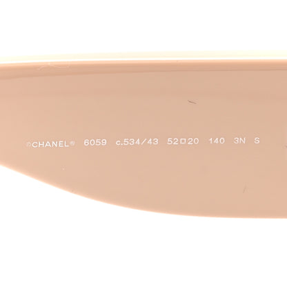 Chanel Acetate Square Sunglasses 6059 Black Beige 6 of 9
