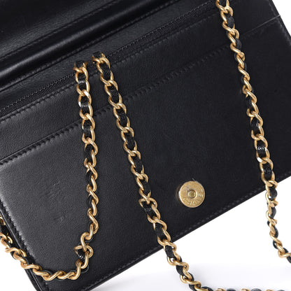 Chanel Caviar Chevron Quilted Boy Wallet On Chain WOC Black 12 of 12