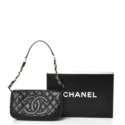 Chanel Caviar Quilted Pochette Black 8 of 8