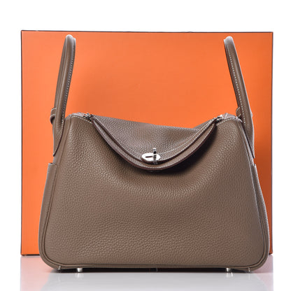Hermes Taurillon Clemence Lindy 30 Etoupe 10 of 10