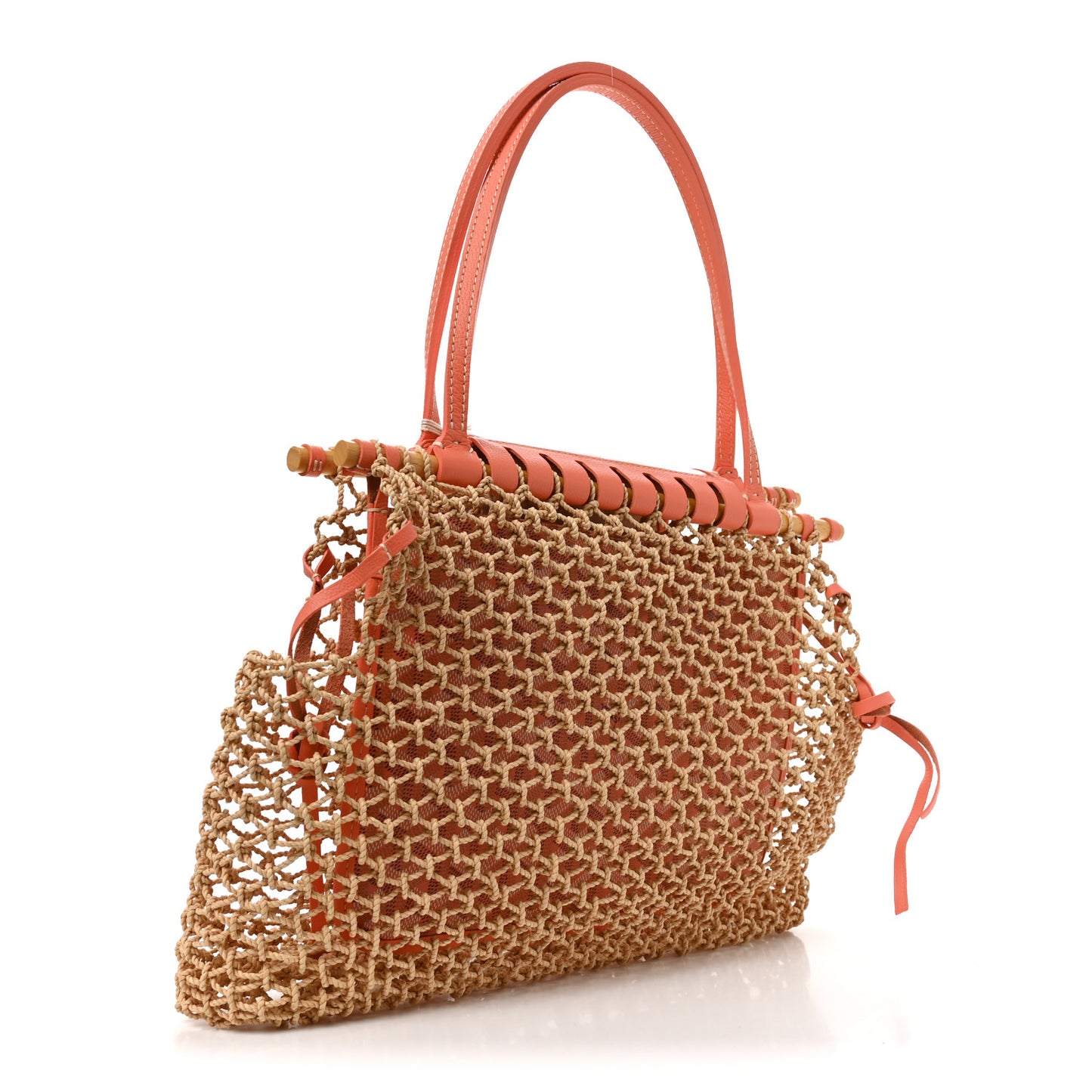 Goyardine Net Aligre Tote Coral