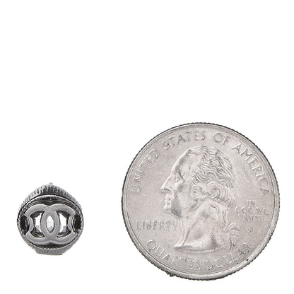 Chanel Ruthenium CC Earrings Dark Grey 2 of 5