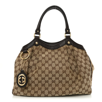 Gucci Monogram Medium Sukey Tote Beige Ebony Dark Brown 1 of 20