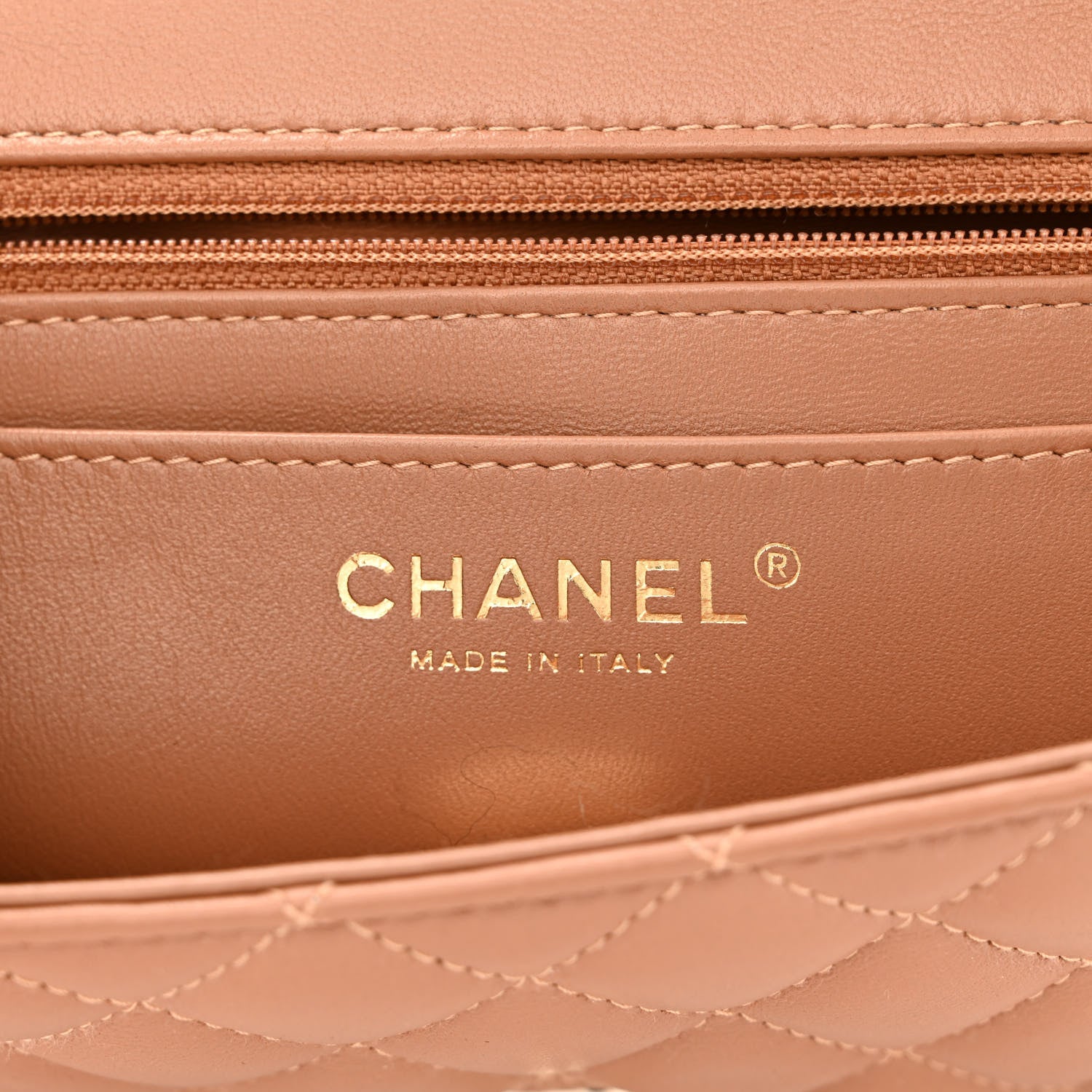 Chanel Lambskin Quilted Mini Rectangular Flap Brown 6 of 10