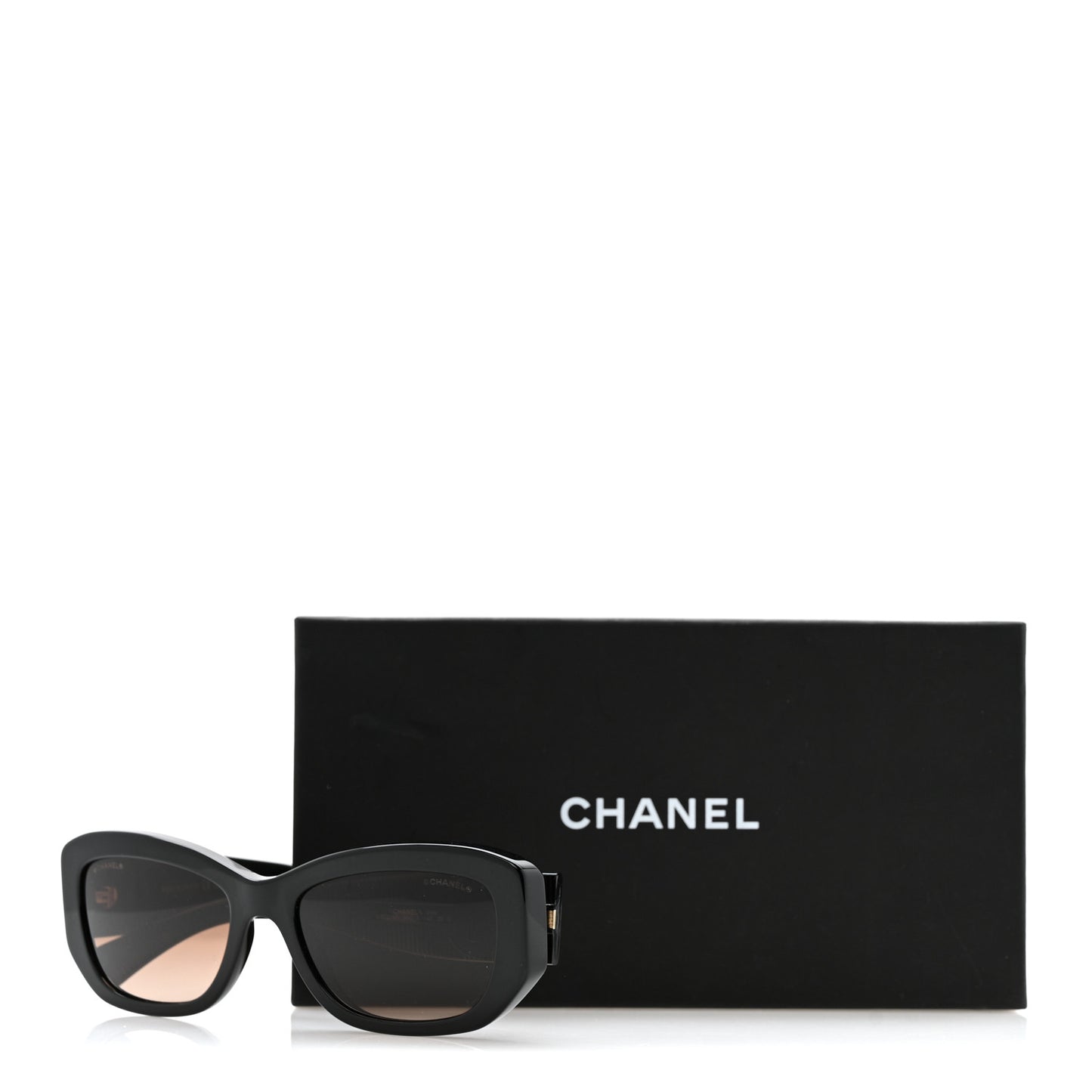 Acetate Rectangle Sunglasses 5493 Black Brown