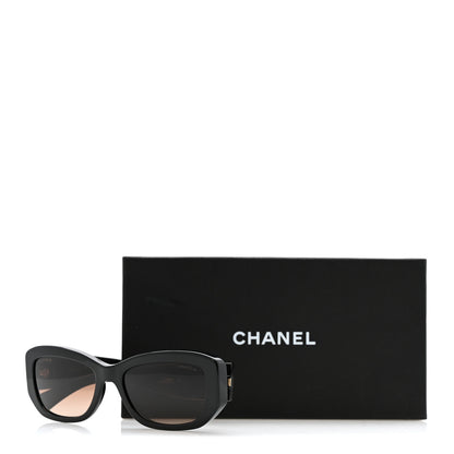 Chanel Acetate Rectangle Sunglasses 5493 Black Brown 8 of 8
