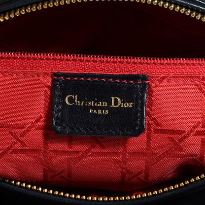 Christian Dior Lambskin Cannage Medium Lady Dior Black 7 of 11