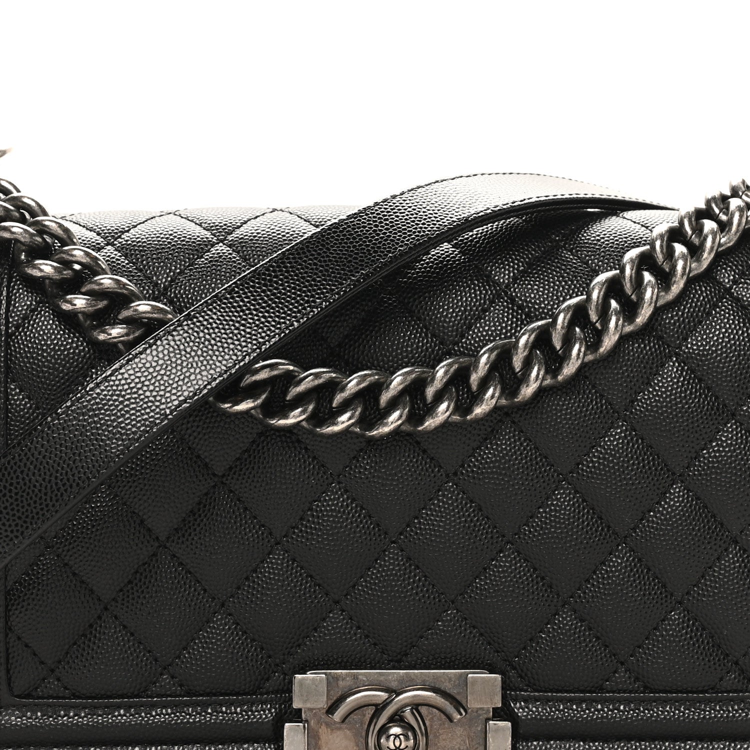Chanel Caviar Quilted Medium Boy Flap Black 7 of 10