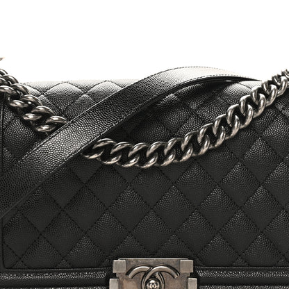 Chanel Caviar Quilted Medium Boy Flap Black 7 of 10