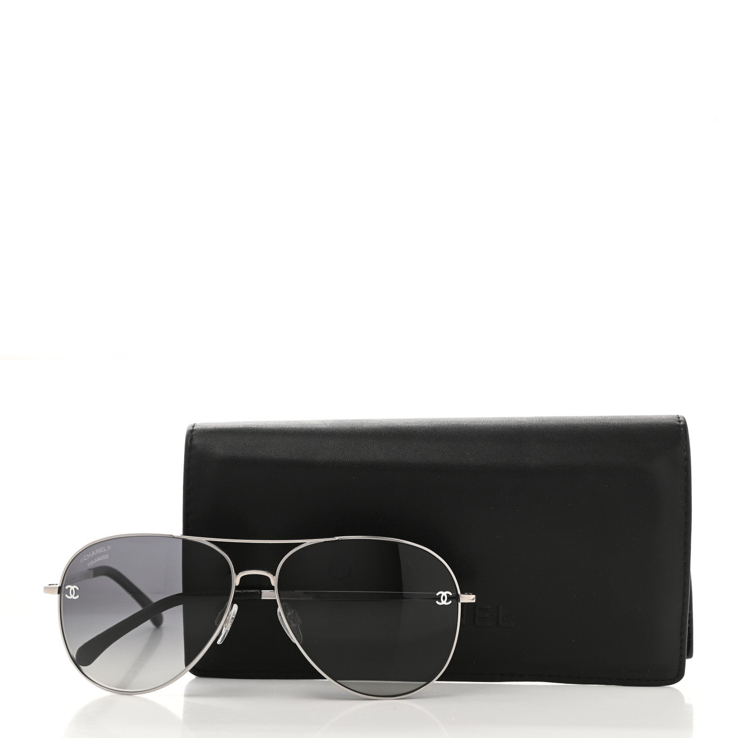 Chanel Aviator CC Sunglasses 4189-T-Q Silver 9 of 9
