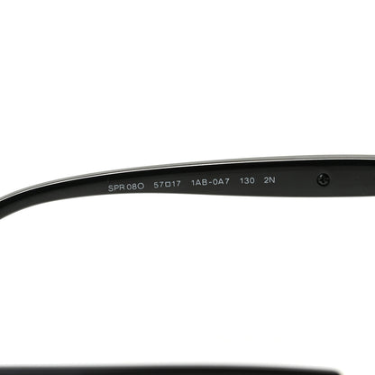 Prada Acetate Square Sunglasses SPR 08O Black 6 of 8