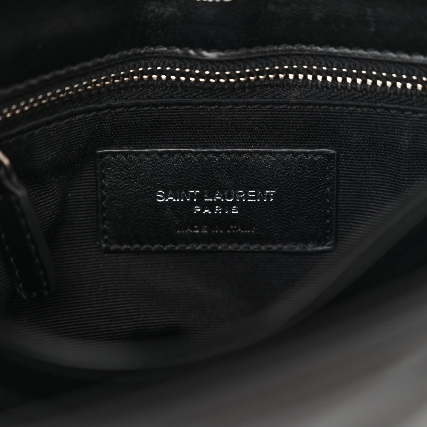 Calfskin Y Quilted Monogram Toy Loulou Crossbody Bag Black