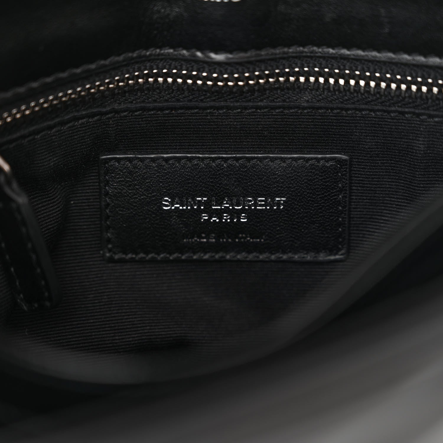 Saint Laurent Calfskin Y Quilted Monogram Toy Loulou Crossbody Bag Black 7 of 11