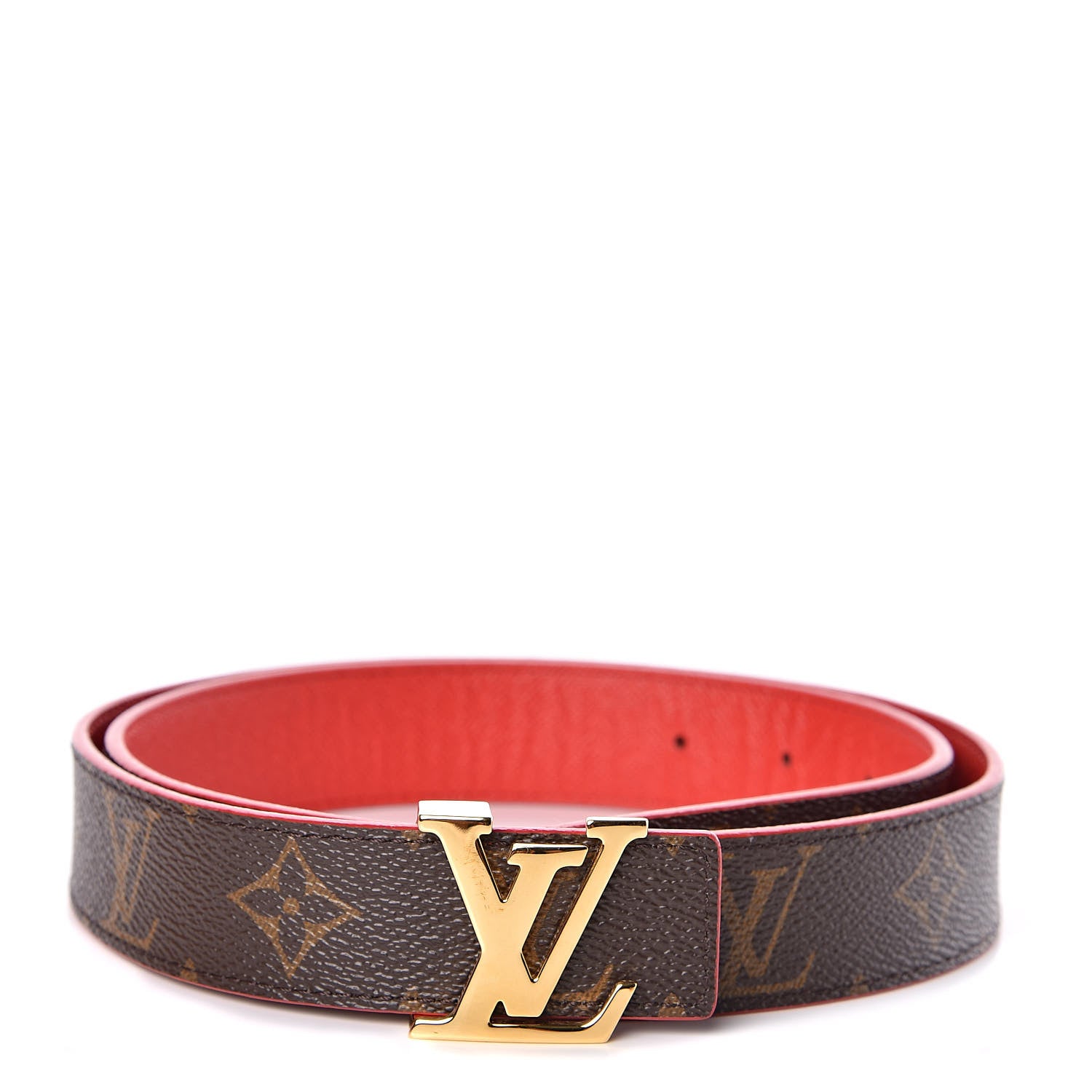 Louis Vuitton Monogram 30mm LV Initiales Reversible Belt 85 34 Coquelicot 1 of 8