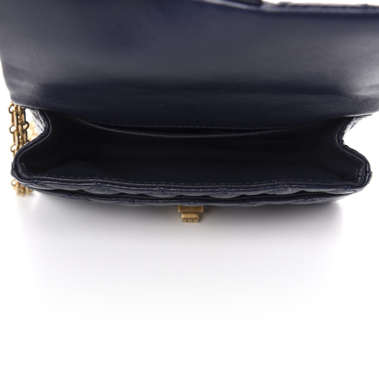 Aged Calfskin Quilted 2.55 Reissue Flap Belt Bag Clutch Navy