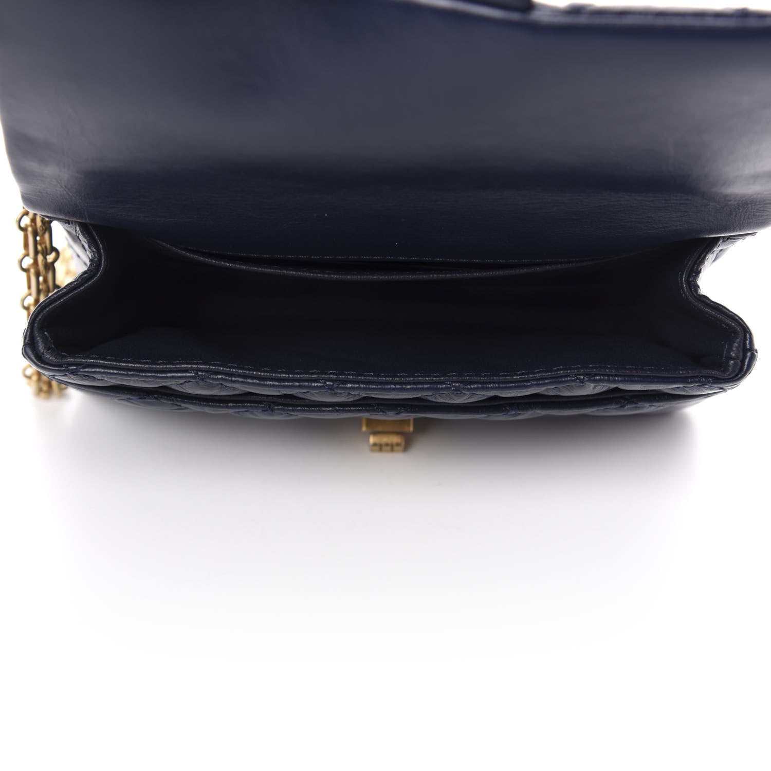 Chanel Aged Calfskin Quilted 2.55 Reissue Flap Belt Bag Clutch Navy 5 of 10