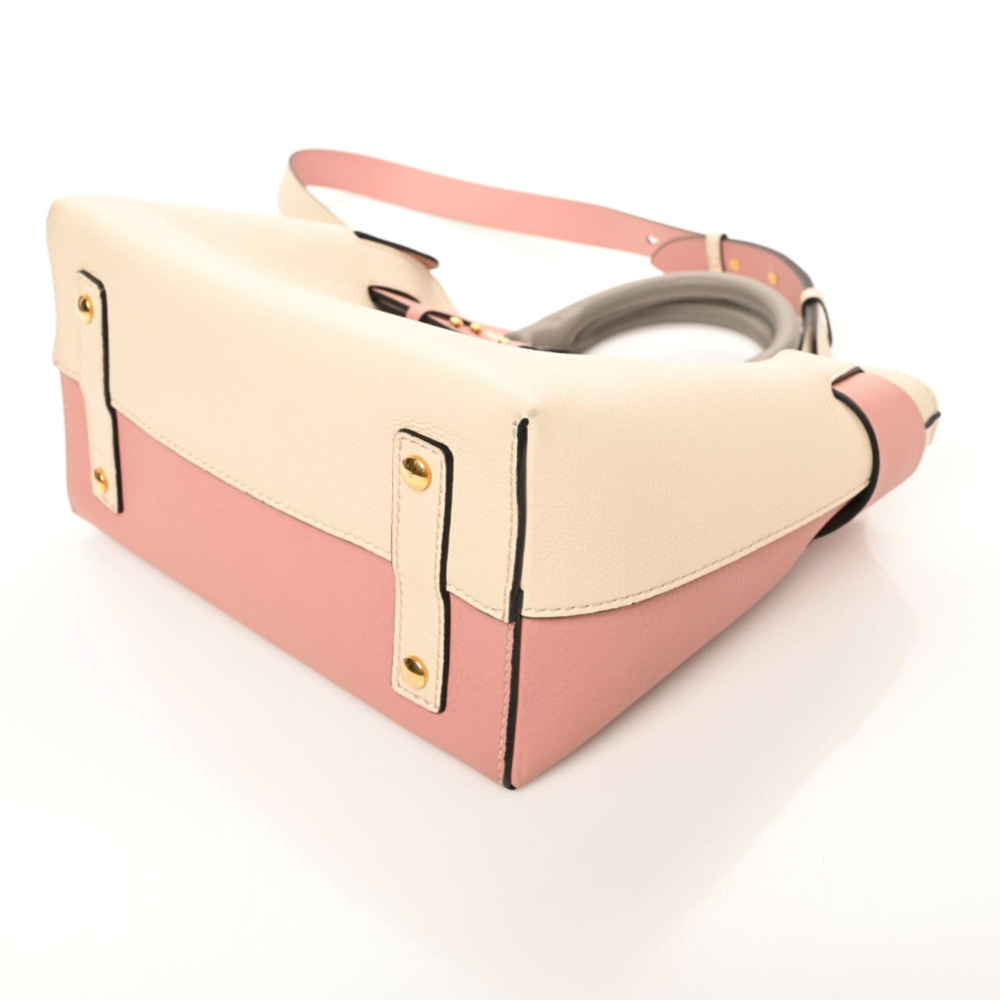 Soft Grain Calfskin Small Belt Bag Limestone Dusty Rose