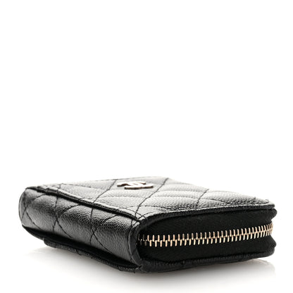Chanel Caviar Quilted Zip Card Holder Black 4 of 7