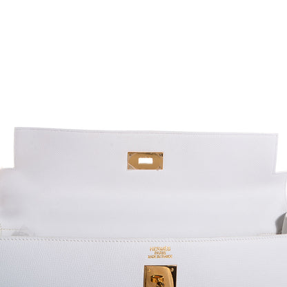 Hermes Epsom Kelly Sellier 40 White 7 of 25