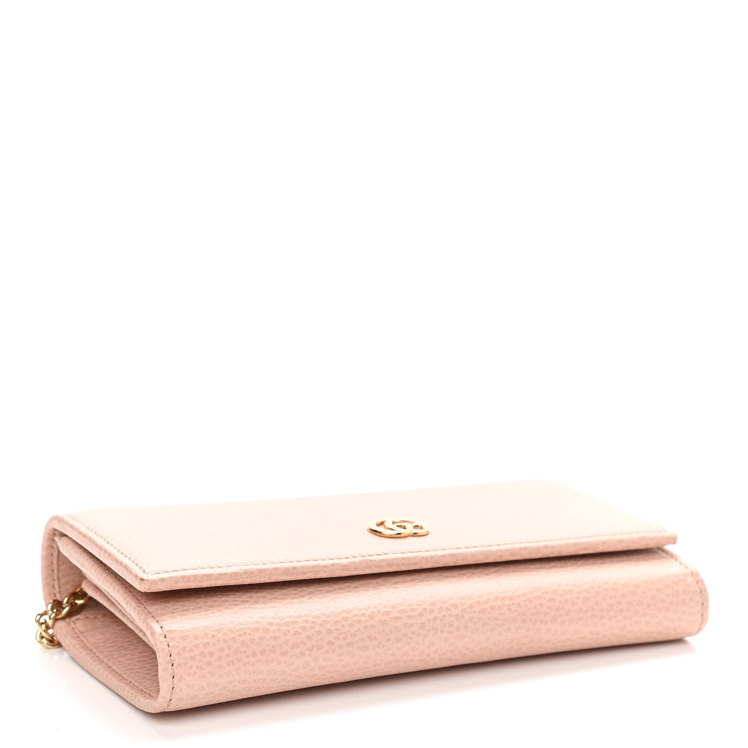 Gucci Dollar Calfskin Petite GG Marmont Wallet Chain Perfect Pink 4 of 12