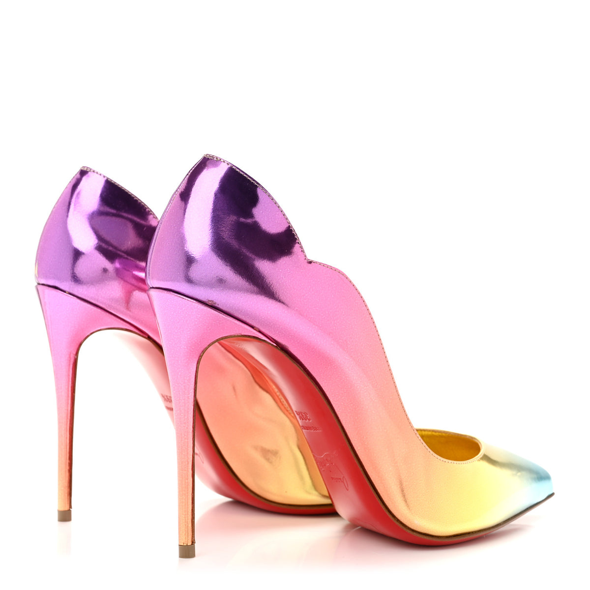 Christian Louboutin Specchio Boreal Hot Chick 100 Pumps 39.5 Multicolor Gold 5 of 9