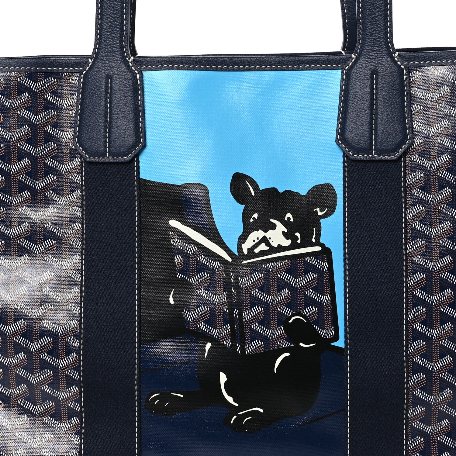 Goyard Goyardine Villette Tote Blue 6 of 8