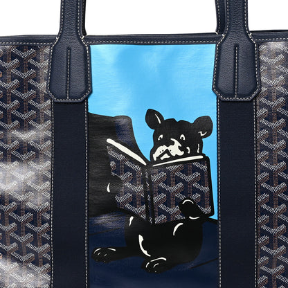 Goyard Goyardine Villette Tote Blue 6 of 8