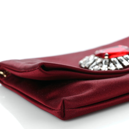 Jimmy Choo Satin Crystal Titania Clutch Red 6 of 7