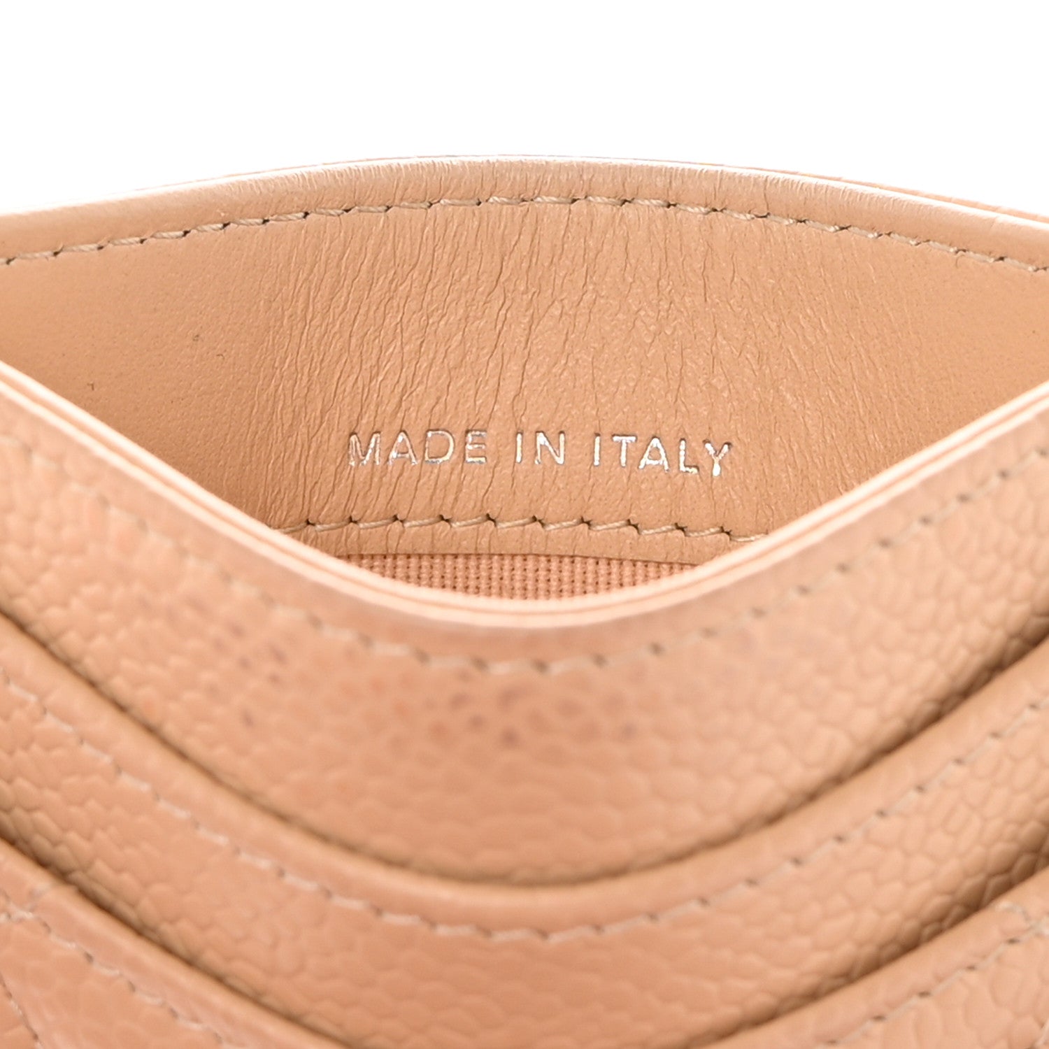 Chanel Caviar Quilted Card Holder Beige 7 of 9
