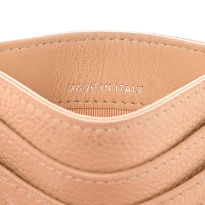 Chanel Caviar Quilted Card Holder Beige 7 of 9