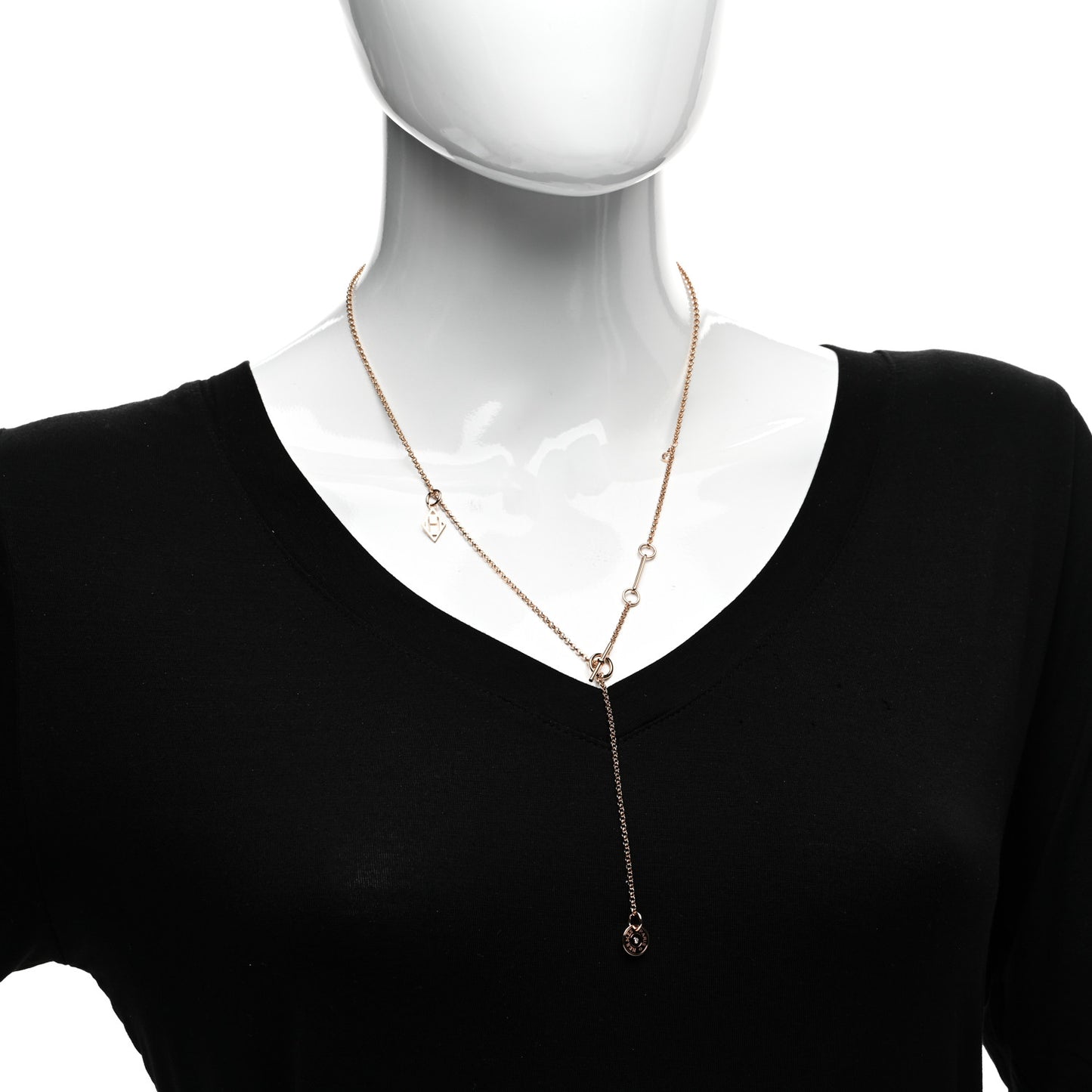 18K Rose Gold Diamond Gambade Necklace