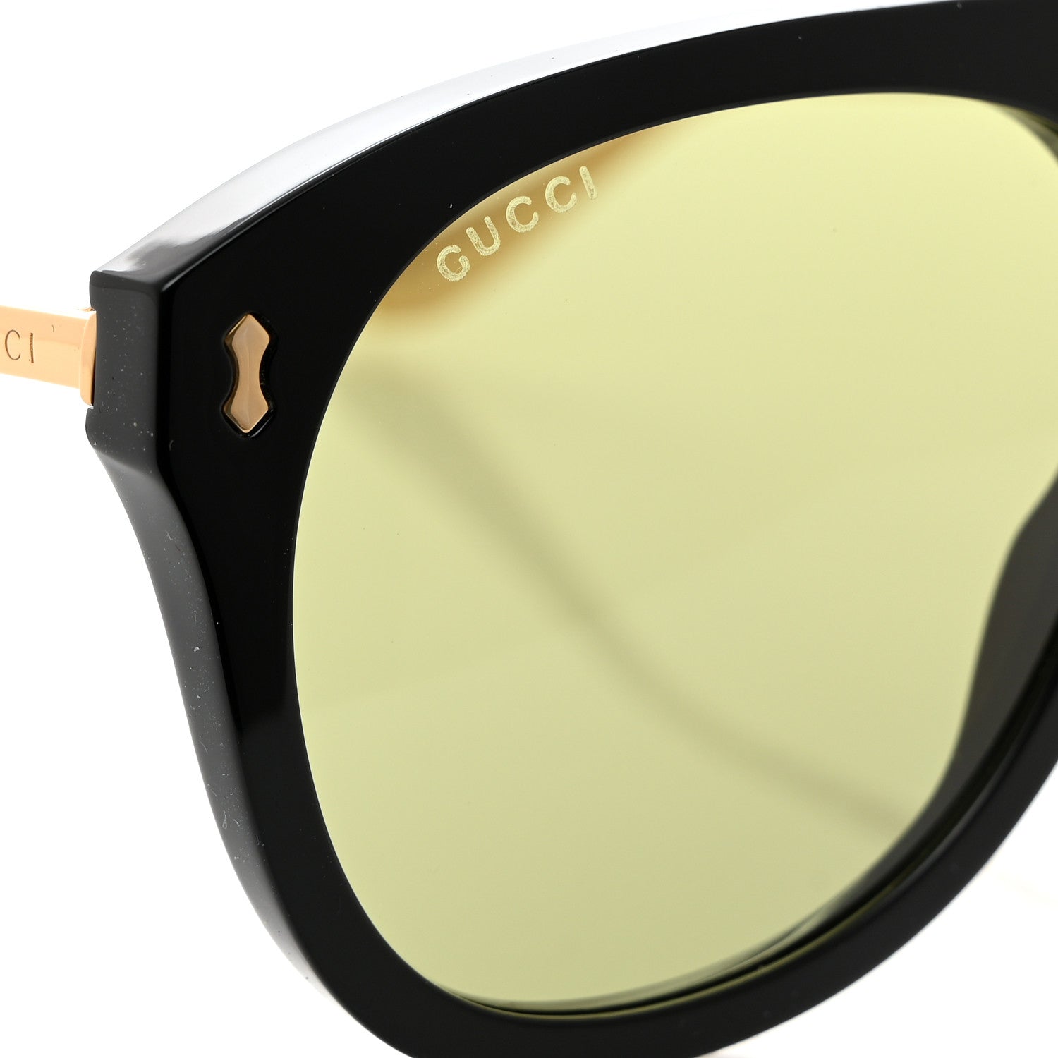 Gucci Folding Aviator Sunglasses GG0305S Black Gold 8 of 9