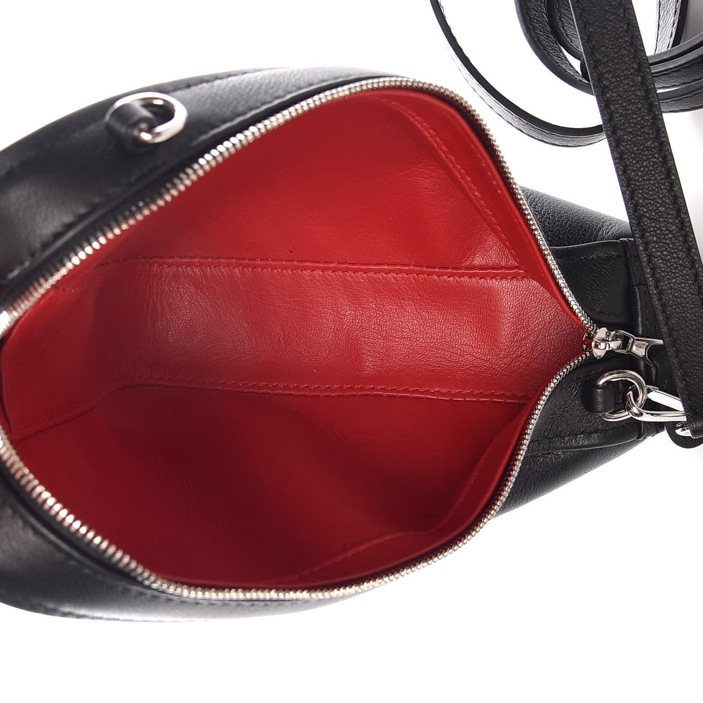 Calfskin Triangle Crossbody Bag Black