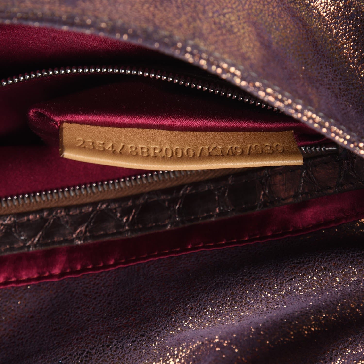 Fendi Metallic Crackled Suede Baguette 7 of 7