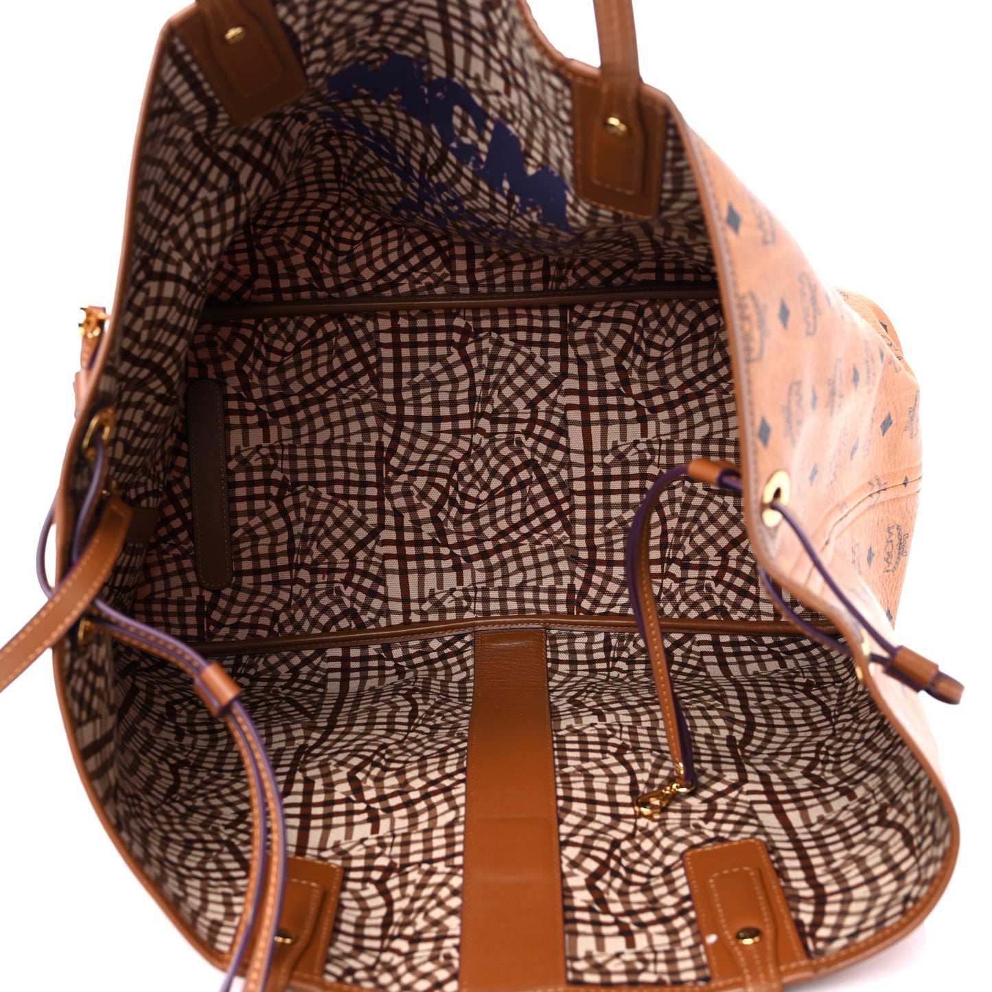 Visetos Large Liz Reversible Shopper Tote Cognac