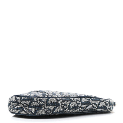 Christian Dior Monogram Mini Saddle Pochette Navy 4 of 10