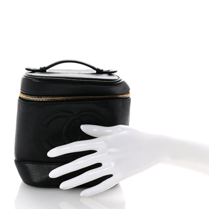 Chanel Caviar Vanity Cosmetic Case Black 2 of 8