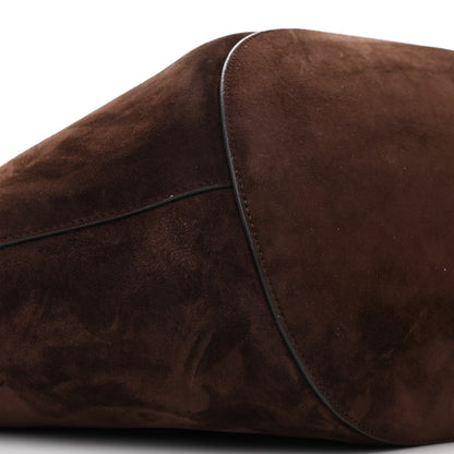 Khaite Suede Calfskin Medium Lotus Tote Coffee 10 of 11