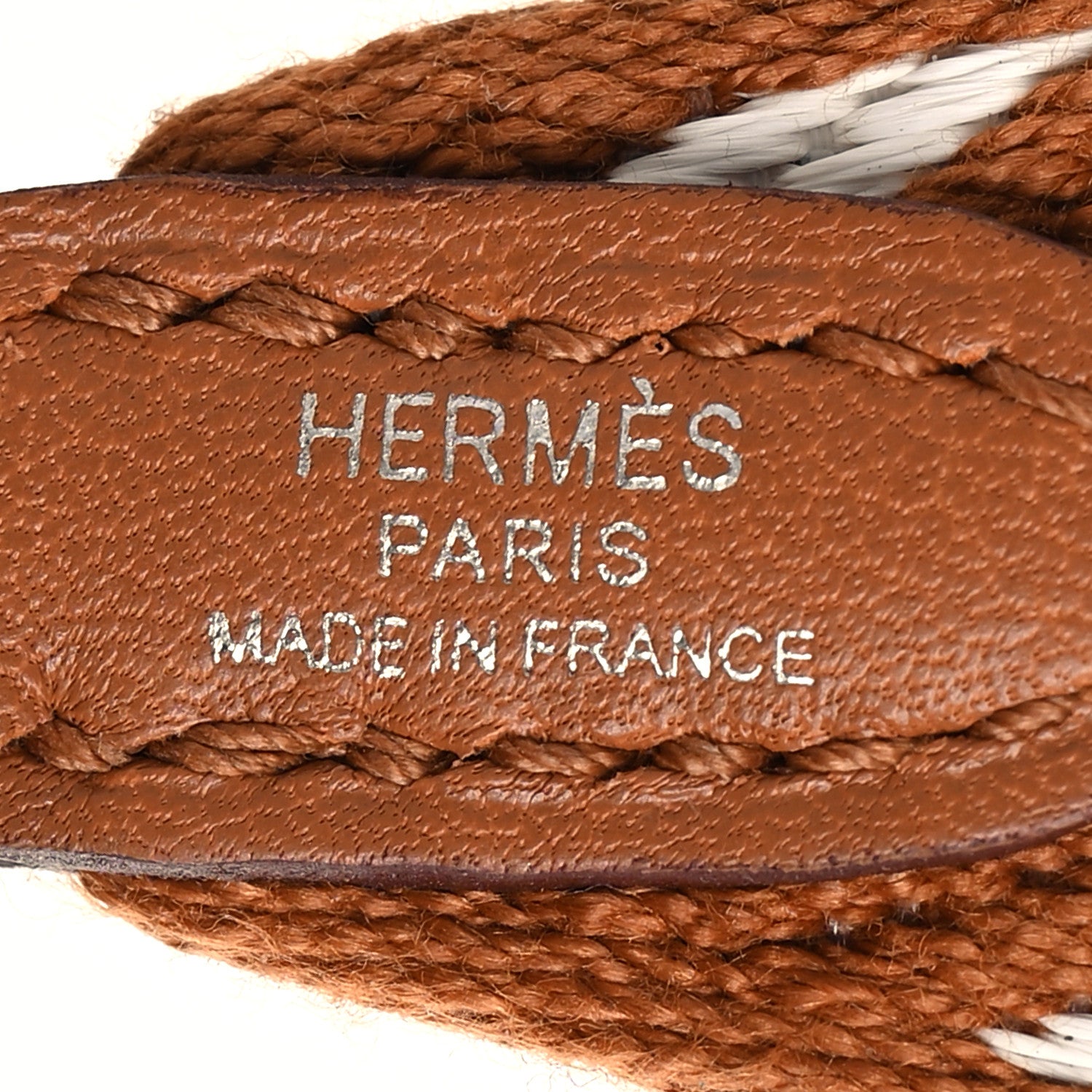Hermes Toile Swift 25mm Sangle ZigZag Shoulder Strap Gold White 4 of 5