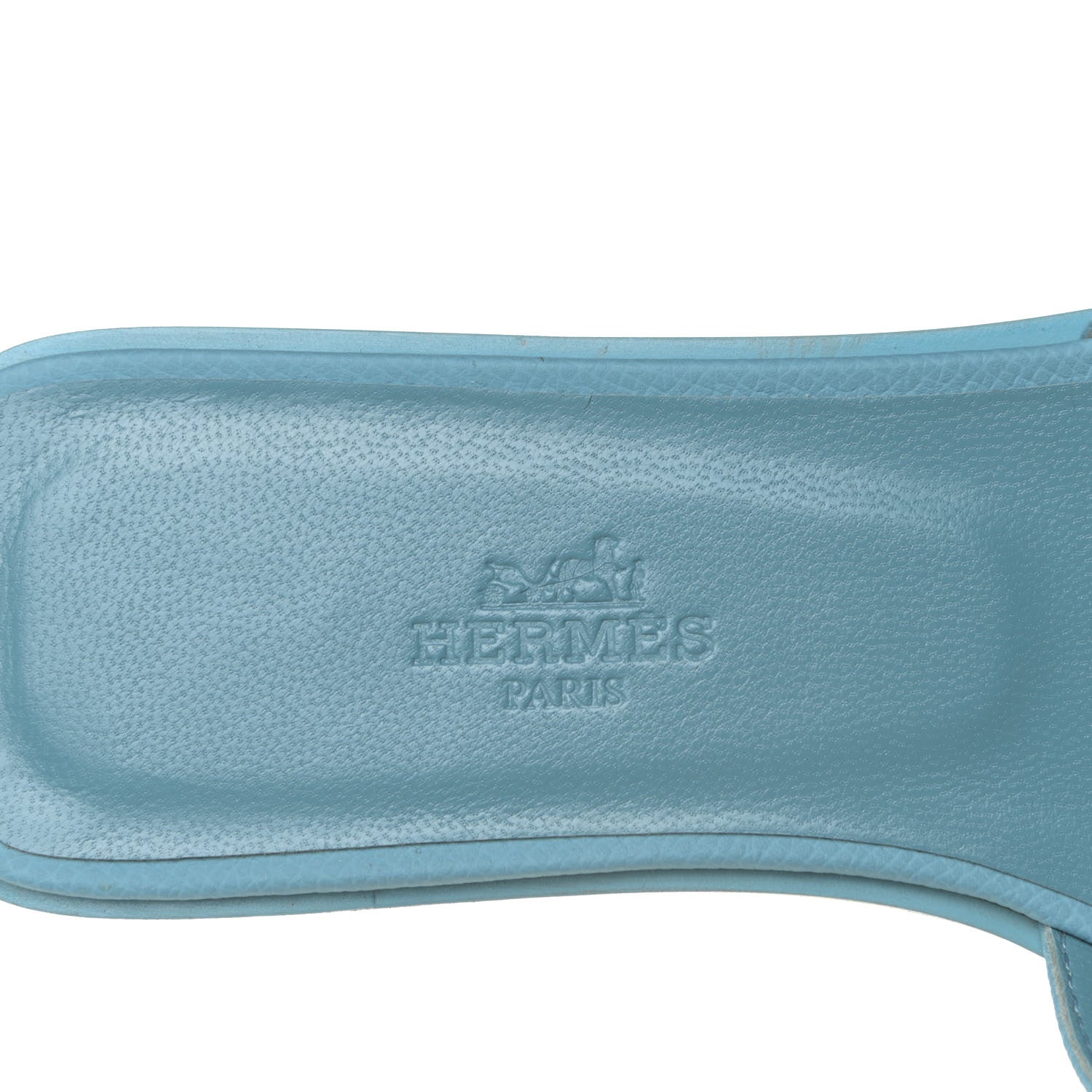 Hermes Epsom Oran Sandals 36.5 Bleu Littoral 8 of 9