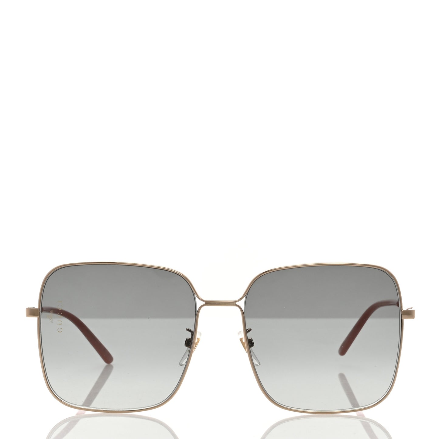 Metal Square Frame Sunglasses GG0443S Gold Pink
