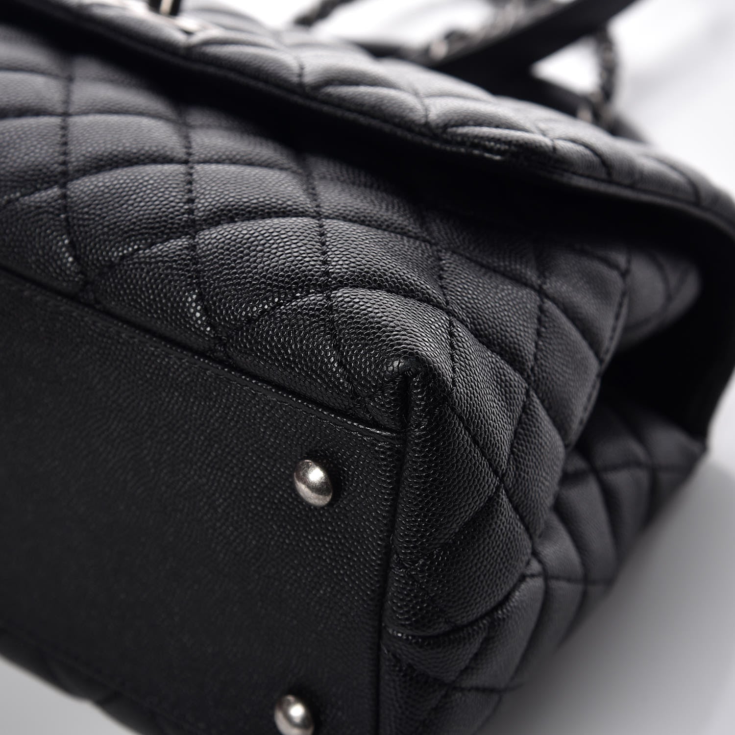 Chanel Caviar Quilted Small Coco Handle Flap Black 12 of 15