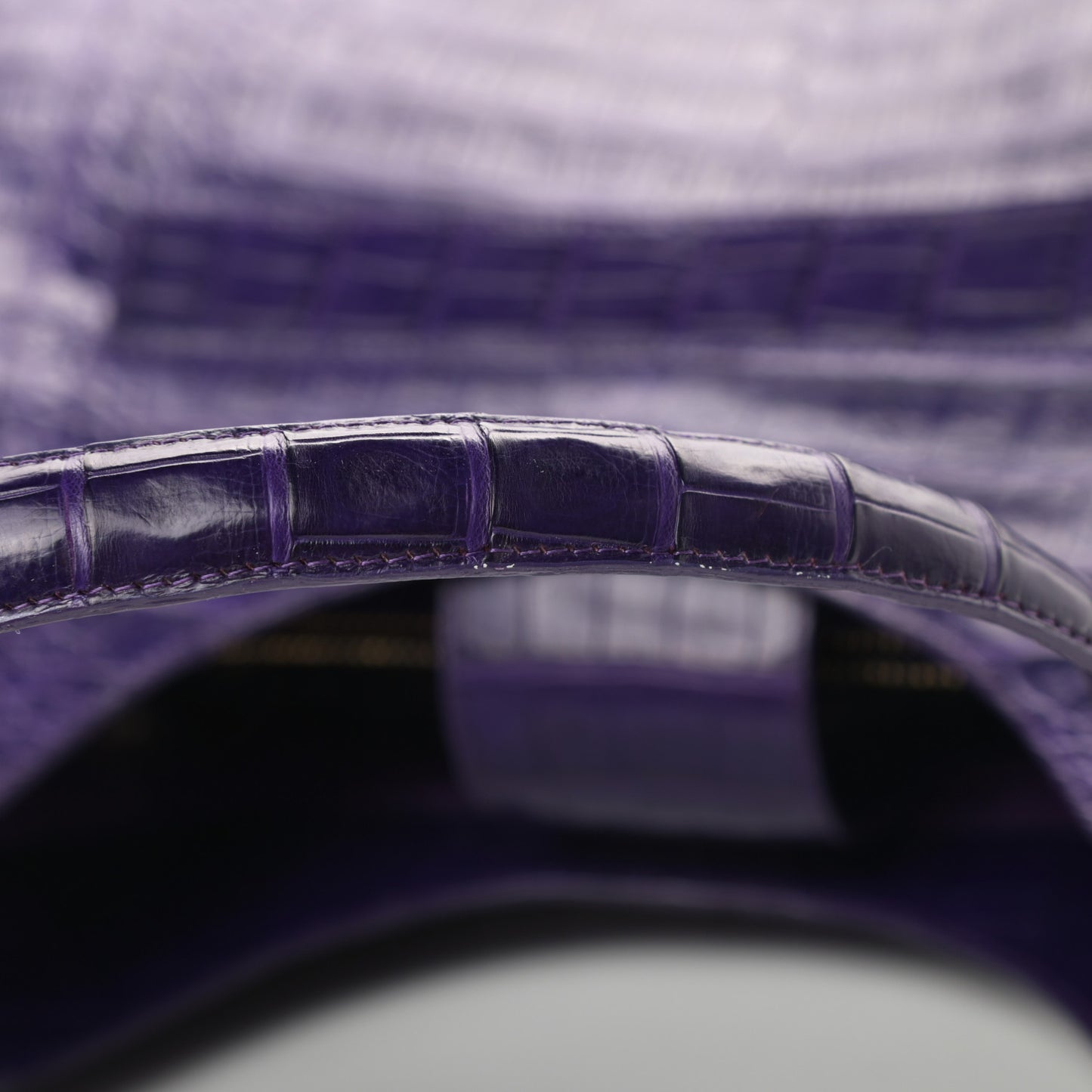 Crocodile Shoulder Bag Bright Purple