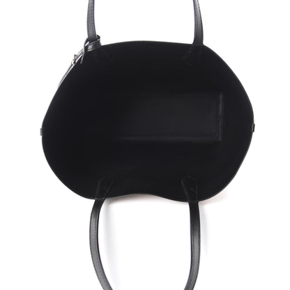Burberry Grainy Calfskin Haymarket Check Medium Reversible Tote Black 15 of 18