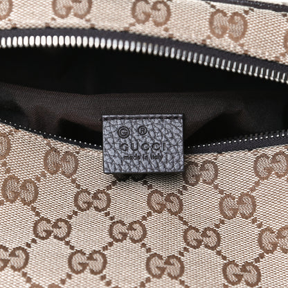 Gucci Monogram Dollar Calfskin Waist Pouch Beige Ebony Testa di Moro Marrone Scuro 6 of 11