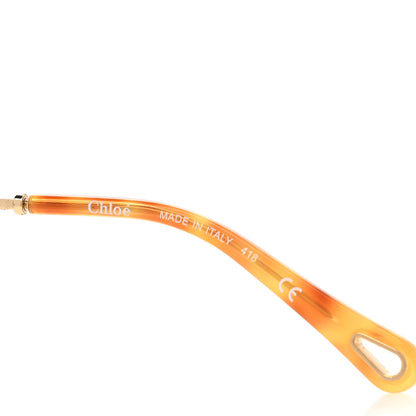 Chloe Rosie Bevelled Round Sunglasses Gold Gradient Blue 5 of 7